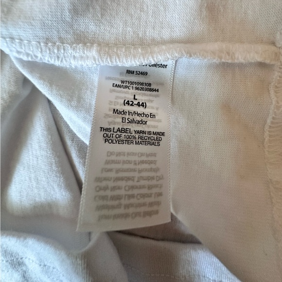 NWT White Cotton Sleeveless Men’s Shirt Size L - Picture 3 of 7